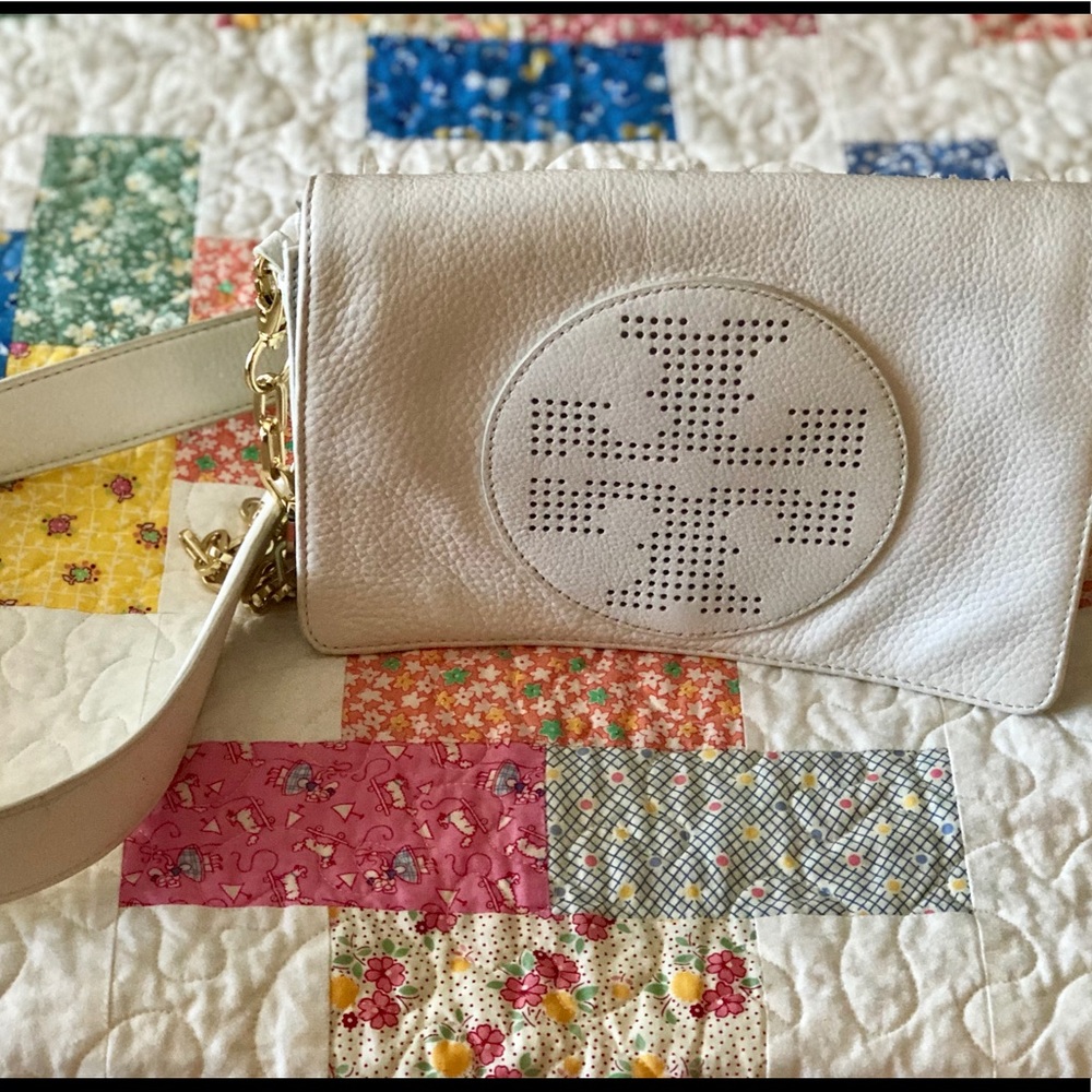 Authentic Tory Burch Kipp Crossbody in Ivory